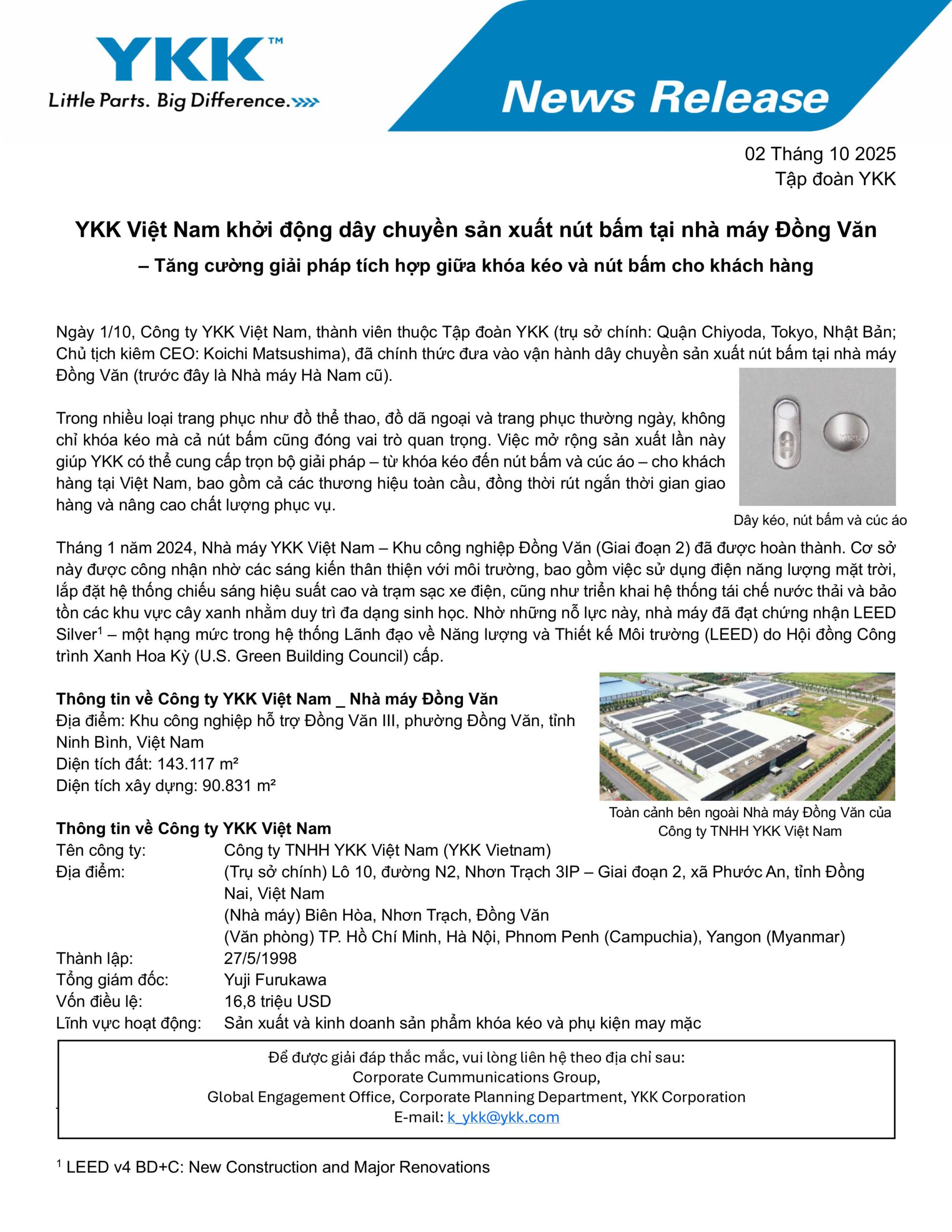 News20251002 YKKベトナム社 ドンバン工場でス ナップ・ボタン製造ライン稼働開始 VIE scaled
